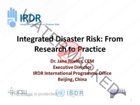 IRDR Young Scientists Programme in China