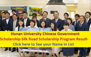 Bursa guvernului chinez de la Universitatea Hunan - Rezultatul programului de burse Drumul Mătăsii - Faceți clic aici pentru a vă vedea numele în listă