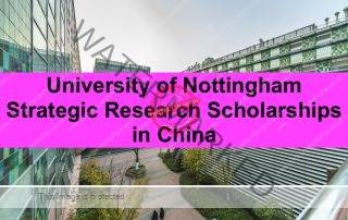 Bolsas de pesquisa estratégica da Universidade de Nottingham na China